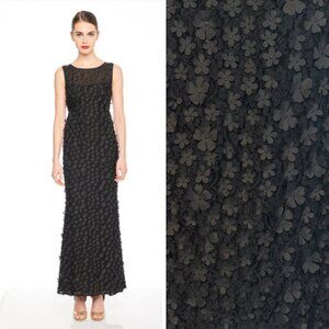 Karl Lagerfeld Paris 3D Floral Lace Gown in Black 4